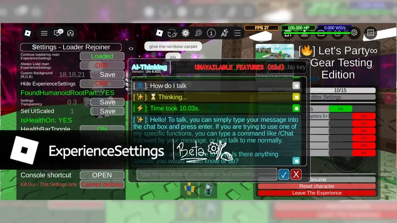 ExperienceSettings (Beta)